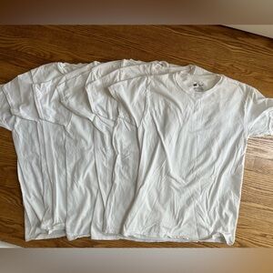 Hanes Men's White Tees